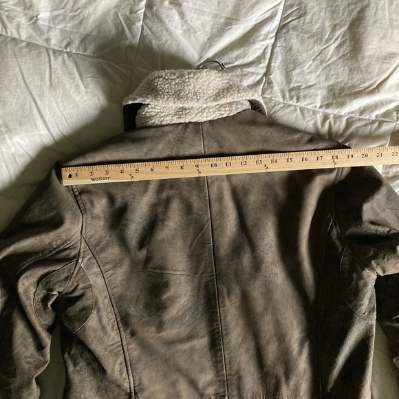 NWOT BIX13 Men's 46 Premium Quality Leather Coat Tom Hardy Bane Faux Shearling - Picture 13 of 16